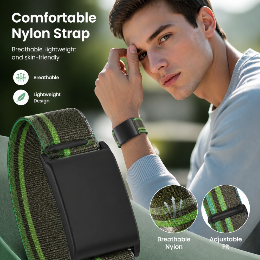 Sport Loop Velcro - สายรัดข้อมือไนลอนแบบตะขอเกี่ยวสำหรับ WHOOP 4.0 สายรัดแบบเวลโครสำหรับกีฬา สายรัดข้อมือสำรองที่ระบายอากาศได้ อุปกรณ์เสริมสำหรับติดตามการออกกำลังกาย