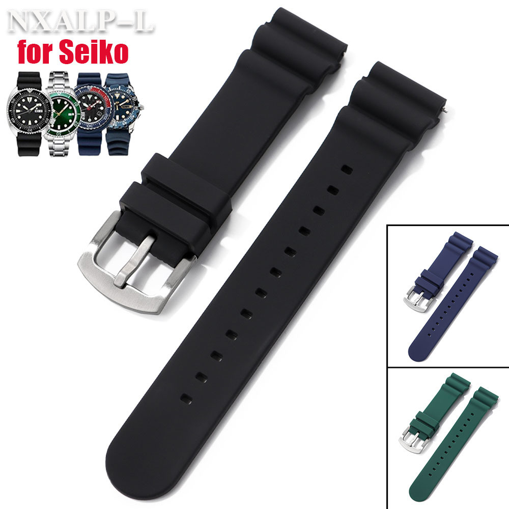 Seiko Watch 5 Sports - สายนาฬิกาซิลิโคนขนาด 20 มม. 22 มม. สำหรับ