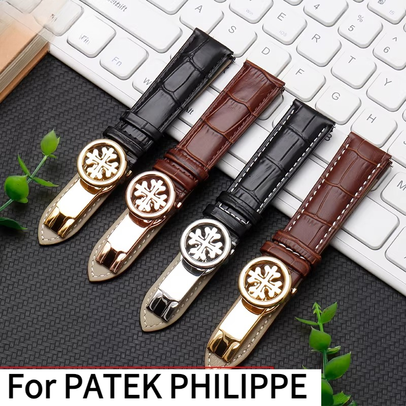 Patek Philippe Watch Calatrava - สายนาฬิกาหนังแท้สำหรับ PATEK PHILIPPE GRAND COMPLICATIONS 6104G-001
