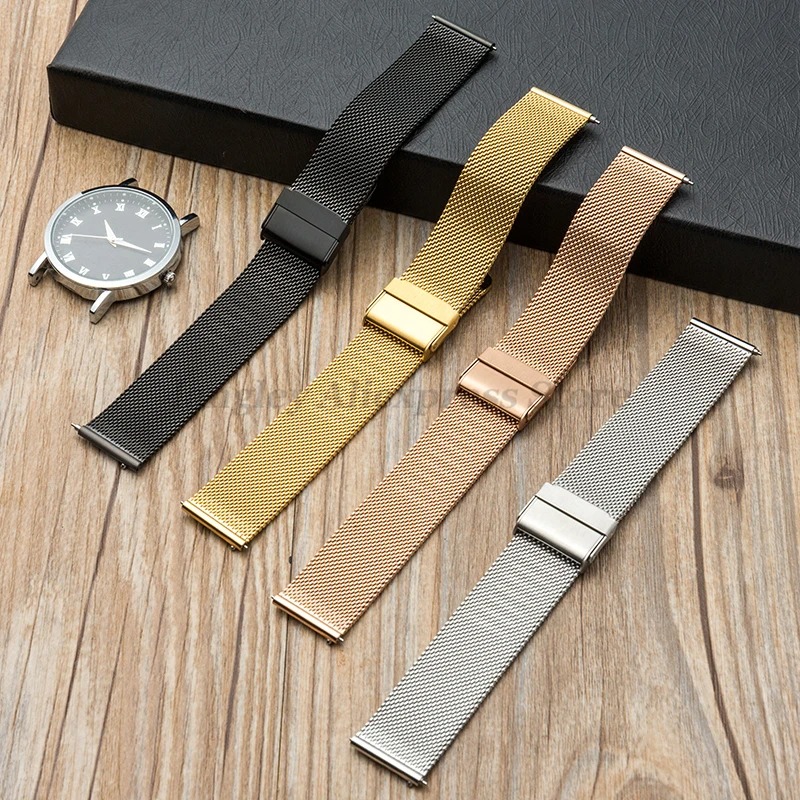 สายนาฬิกาสแตนเลส 18 มม. 20 มม. - Mesh Strap Metal บทวิจารณ์และราคา