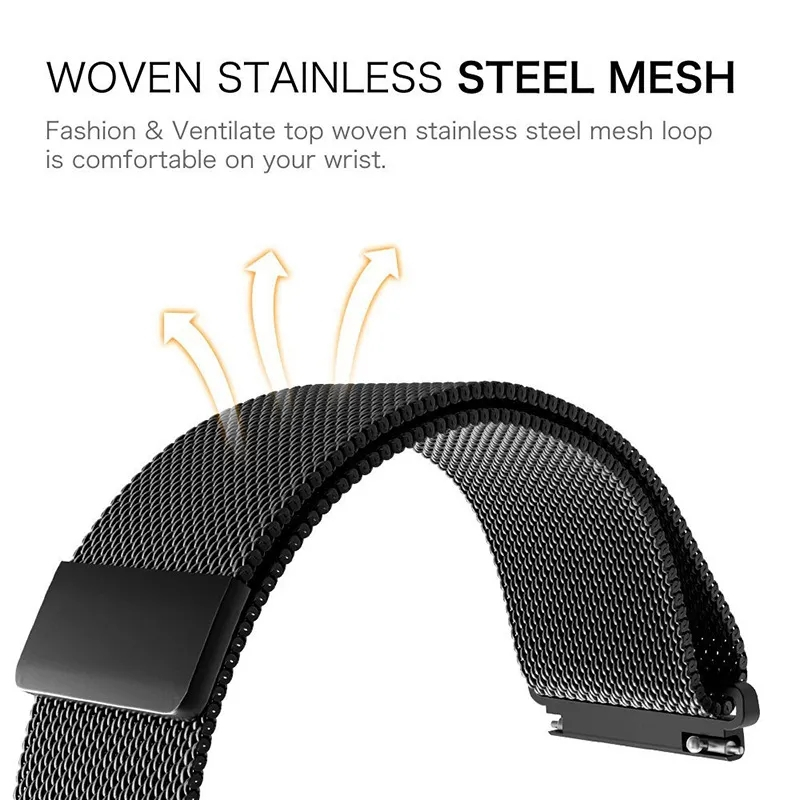 สายนาฬิกาแบบมิลานีสขนาด 18/20/ - Milanese Loop Magnetic บทวิจารณ์และราคา