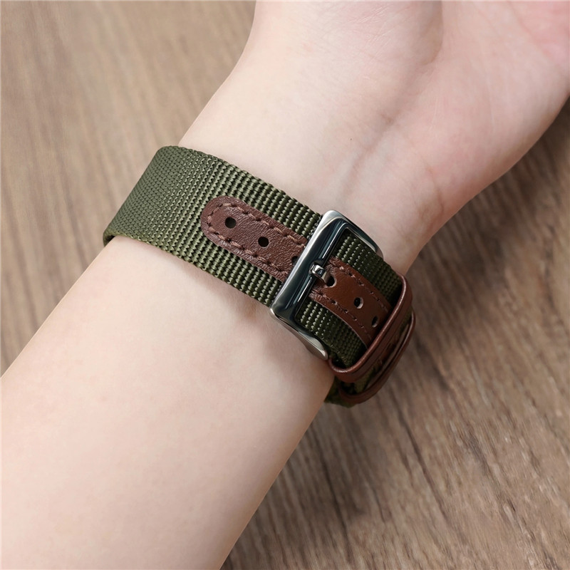 สายนาฬิกาไนลอนแบบมีซี่โครง 20  - Canvas Strap Watch บทวิจารณ์และราคา