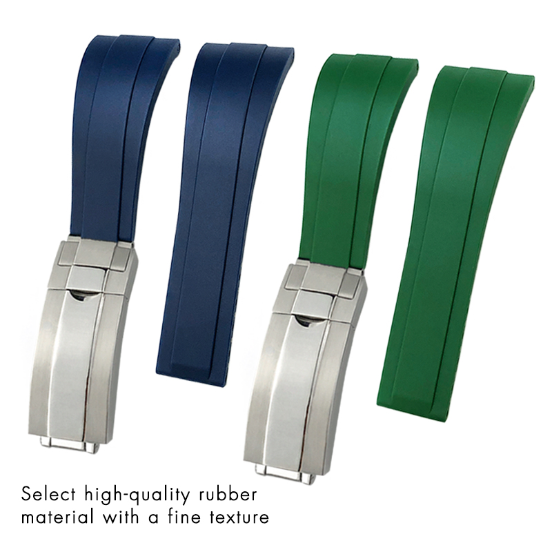 สายนาฬิกายางนิ่มขนาด 18 มม. 19 - Silicone Watch Band 22Mm บทวิจารณ์และราคา