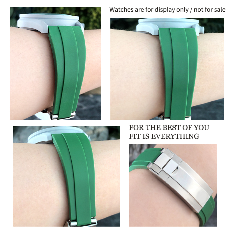 สายนาฬิกายางนิ่มขนาด 18 มม. 19 - Silicone Watch Band 22Mm บทวิจารณ์และราคา
