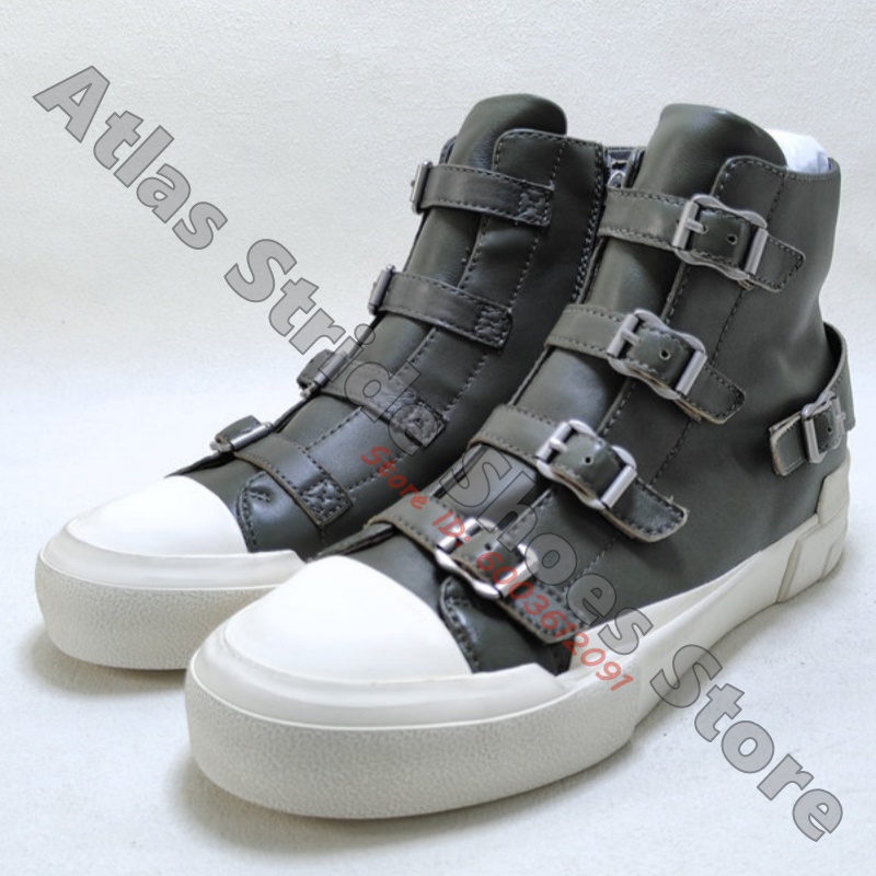 รองเท้าผ้าใบหุ้มข้อสีคอนทราสต์ - Mesh Strap Metal บทวิจารณ์และราคา