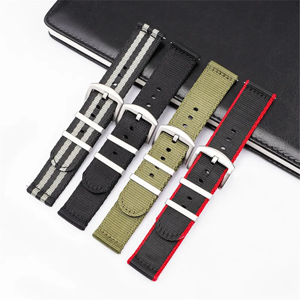สายไนลอน18/20/22/24มม. สายรัดข - Canvas Strap Watch บทวิจารณ์และราคา