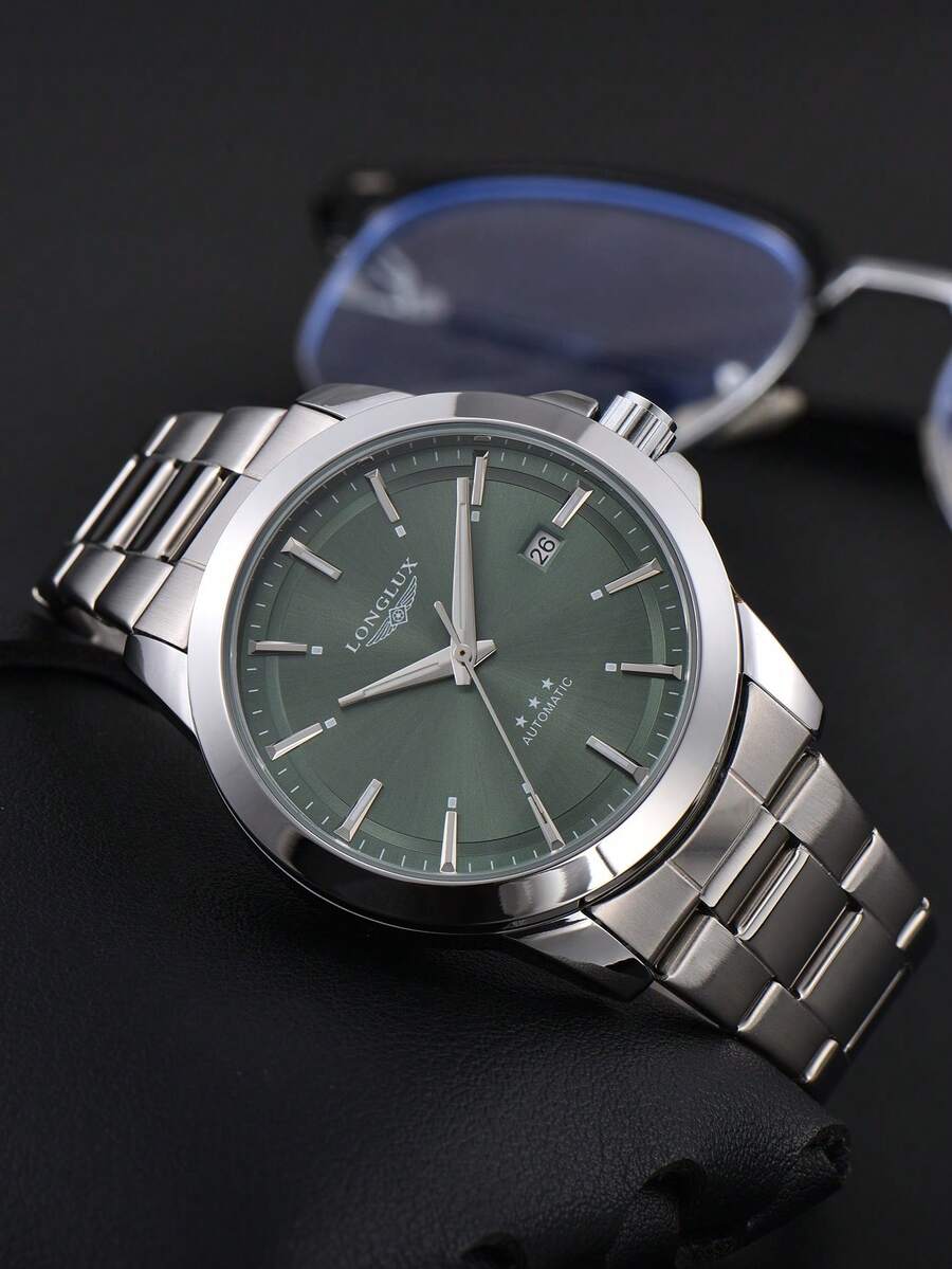 LONGLUX นาฬิกาข้อมือผู้ชาย ระบ - Butterfly Clasp Deployant บทวิจารณ์และราคา