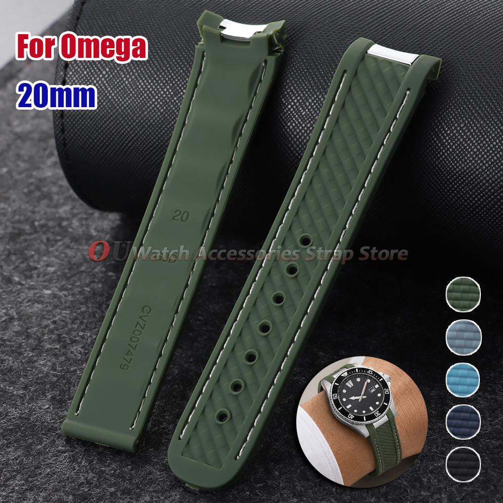 สายนาฬิกาซิลิโคนปลายโค้ง 20 มม - Omega Watch Seamaster บทวิจารณ์และราคา