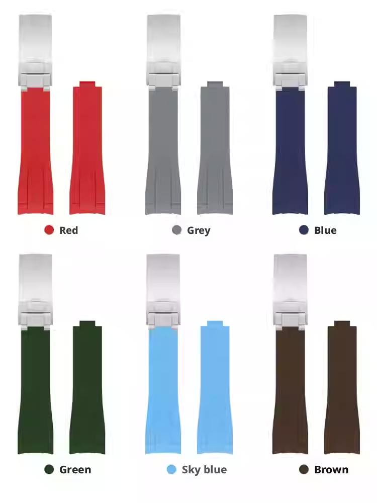 สายนาฬิกาซิลิโคนคุณภาพสูงสำหรั - Butterfly Clasp Deployant บทวิจารณ์และราคา