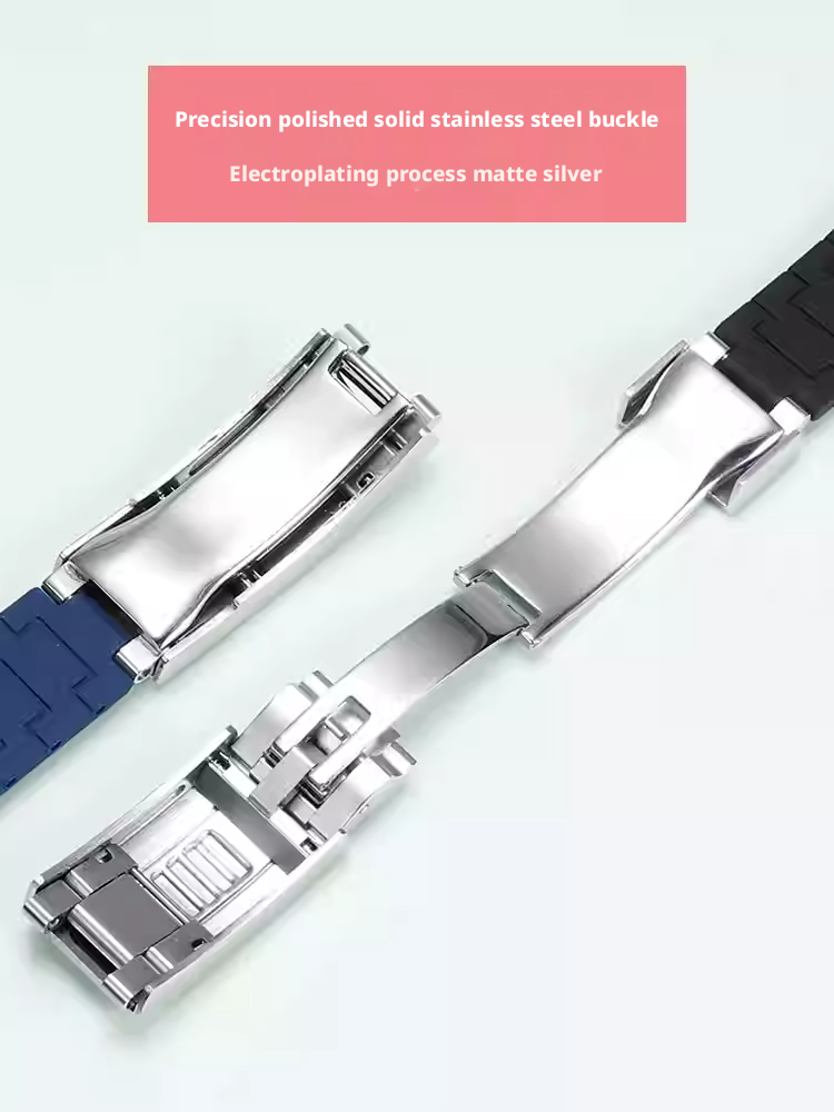 สายนาฬิกาซิลิโคนคุณภาพสูงสำหรั - Butterfly Clasp Deployant บทวิจารณ์และราคา