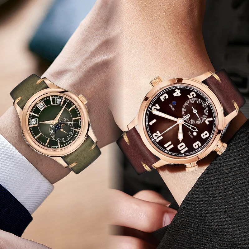สายนาฬิกาหนังแท้สำหรับ PATEK P - Patek Philippe Watch Calatrava บทวิจารณ์และราคา