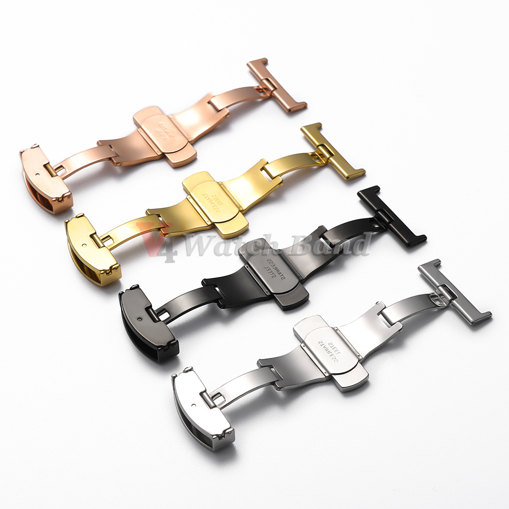 หัวเข็มขัดสายนาฬิกาแบบด้านขัดเ - Butterfly Clasp Deployant บทวิจารณ์และราคา