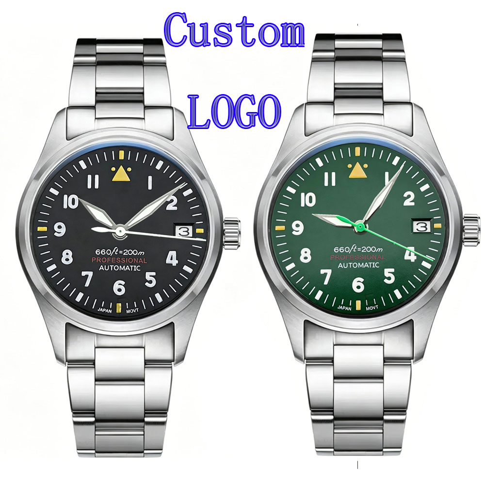 นาฬิกาข้อมือผู้ชายแบบนักบิน ขน - Stainless Bracelet Diver บทวิจารณ์และราคา