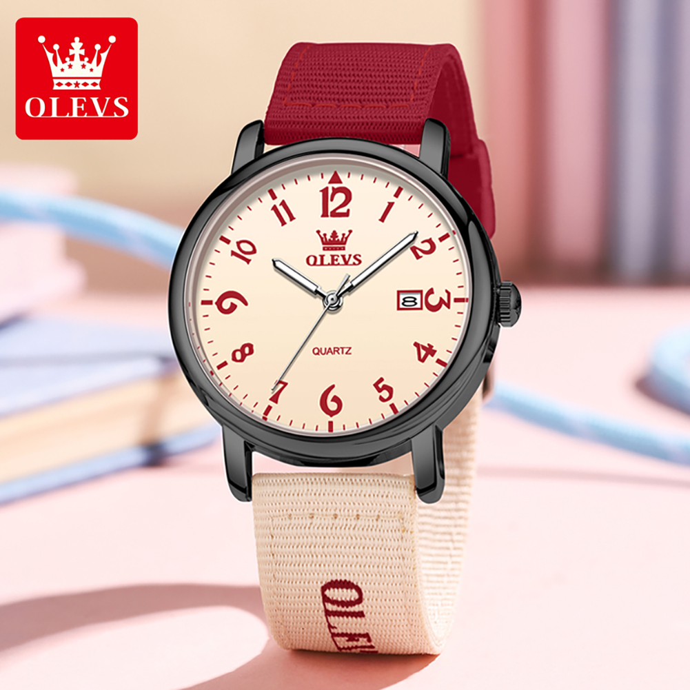 OLEVS แบรนด์ใหม่แฟชั่นนาฬิกาคว - Canvas Strap Watch บทวิจารณ์และราคา