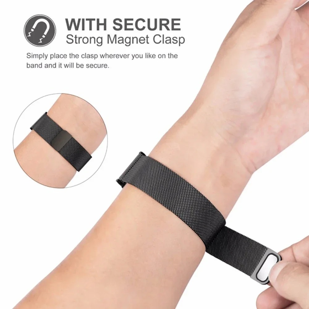 20 มม. 22 มม. สายรัดข้อมือแบบ  - Milanese Loop Magnetic บทวิจารณ์และราคา
