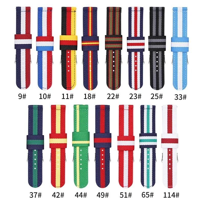 20 มม.22 มม.ไนลอนสําหรับ Samsu - Canvas Strap Watch บทวิจารณ์และราคา
