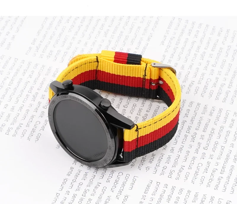 20 มม.22 มม.ไนลอนสําหรับ Samsu - Canvas Strap Watch บทวิจารณ์และราคา
