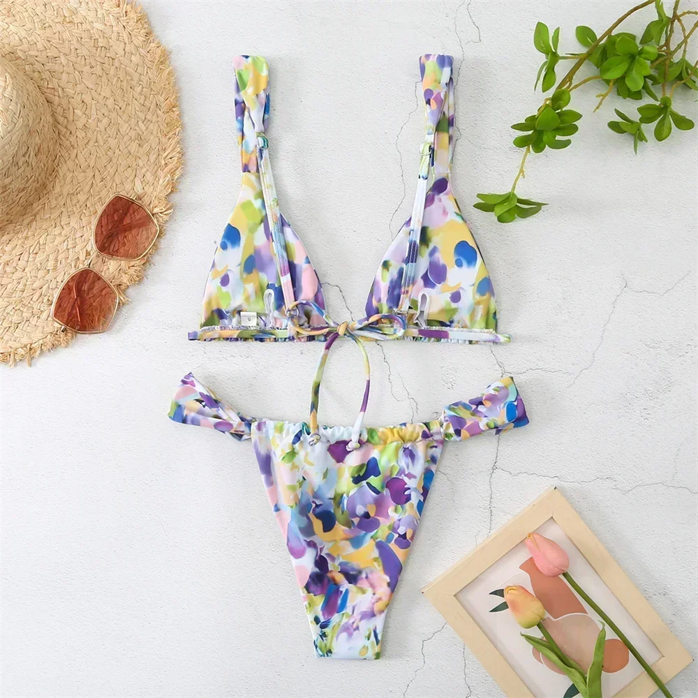 บิกินี่พิมพ์ลายวินเทจชุดว่ายน้ - Tropic Strap Vintage บทวิจารณ์และราคา