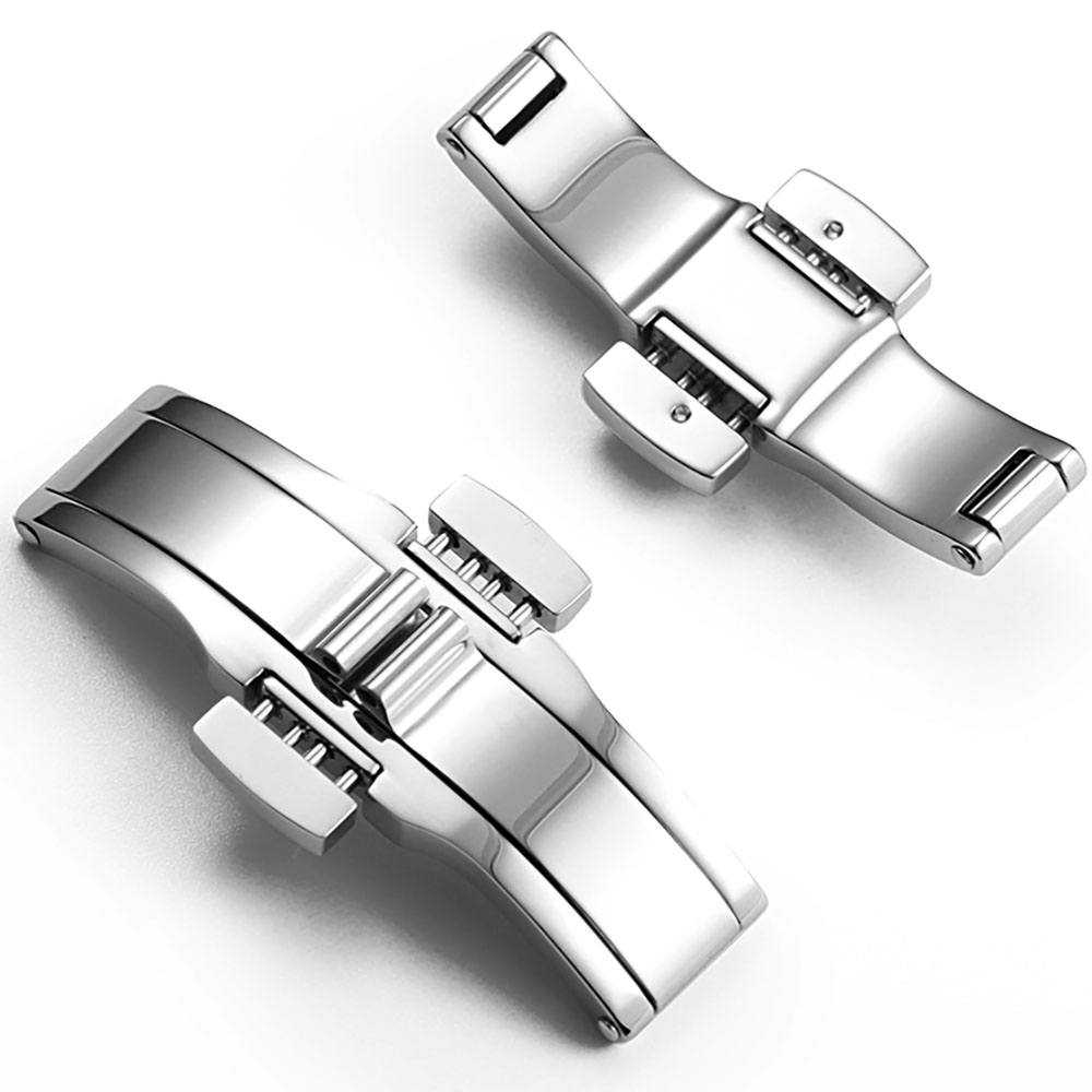 หัวเข็มขัดผีเสื้อสแตนเลสสีเงิน - Butterfly Clasp Deployant บทวิจารณ์และราคา