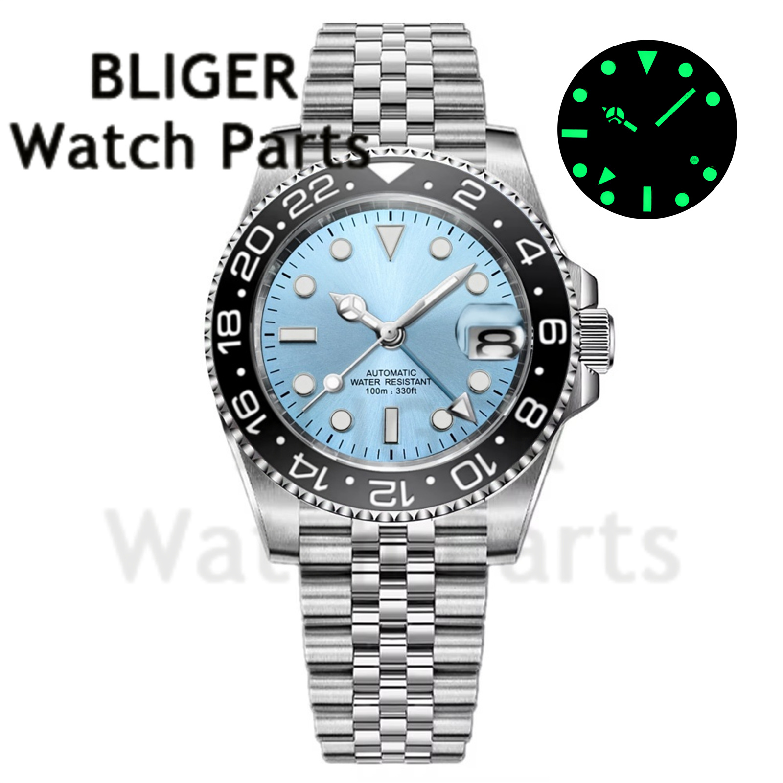 นาฬิกาข้อมือผู้ชายแบบกลไก GMT  - Stainless Bracelet Diver บทวิจารณ์และราคา