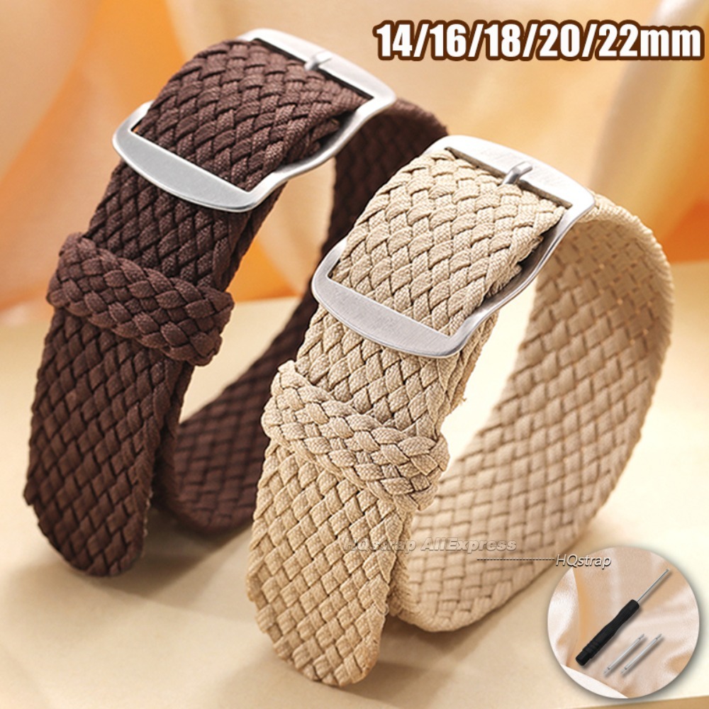 สายนาฬิกาผ้าไนลอนทอ ขนาด 14 มม - Perlon Strap Woven บทวิจารณ์และราคา